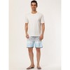 INSPIRE CHIC Men's Summer Drawstring Elastic Waist Color Block Beach Board Shorts - 3 of 4