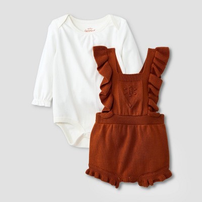Baby Girls' Sweater Set - Cat & Jack™ Rust 6-9M