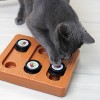  AOCCIT Cat Toy Indoor for Cats Interactive Best Kitten Puzzle  Toys Seller Kitty Treasure Chest Puzzles Smart stimulating Mental Stimulation  Brain Games Track Balls Teaser Catnip Ball with Feather AB 
