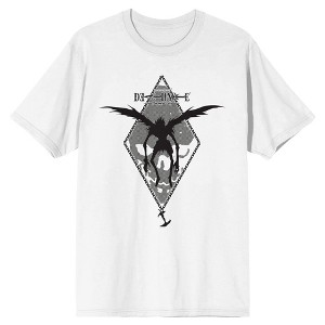 Death Note Ryuk Skull and Apple Men's White Graphic Tee - 1 of 2
