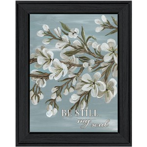 HomeRoots Spring Be Still Black Framed Print Wall Art - 1 of 3
