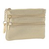 Unique Bargains Three Zipper Pocket With Pattern Buckle Coin Purse Wallet 1 Pc - 3 of 4