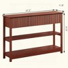 KIGFTSOD Fluted MDF Console Table with Dual Drawers & Display Shelf , Stylish Entryway/Sofa Accent - 3 of 4