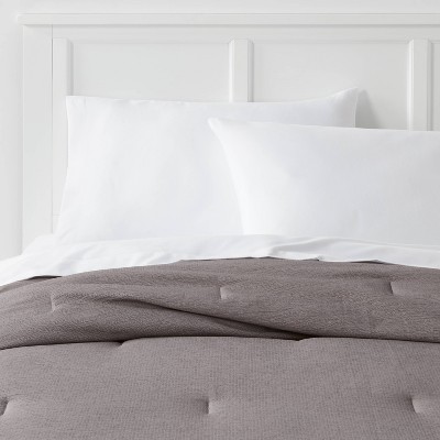 King Microfiber Micro Texture Comforter Dark Gray - Room Essentials™