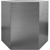 Hexagon Brushed Chrome Metal End Table-Meridian Furniture - 3 of 4