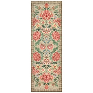 Floral Machine Washable Area Rugs for Living Room Bedroom Soft Non Slip Pastoral Rug Low Pile Botanical Floor Carpet for Kitchen Bathroom - 1 of 4