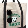 Binghamton University Bearcats Arched School Name Canvas Tote Bag With External Pocket, Reusable Shoulder Bag for Shopping, School, Beach - 2 of 4