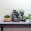 Sunnydaze Indoor Home Office Decorative Resin Stony Rock Waterfall Tabletop Water Fountain - 11" - Gray - 4 of 4