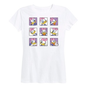 Women's - Disney - Daisy Emotions Grid Short Sleeve Graphic T-Shirt - 1 of 4