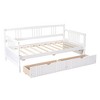 NicBex Twin/Full Modern Bed Frame Sofa Bed with Bedside Fence & Drawers/Trundle,Wooden Daybed Platform Bed for Bedroom,Study,Kids Room - 3 of 4