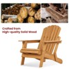Adirondack Chair, Folding Wooden Outdoor Lounge Accent Chair, 300lb Weight Capacity - 2 of 4