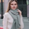 Anna-Kaci Women's Color Block Scarf with Soft Cozy Fabric Modern Neutral Tones and Textured Design - 3 of 4
