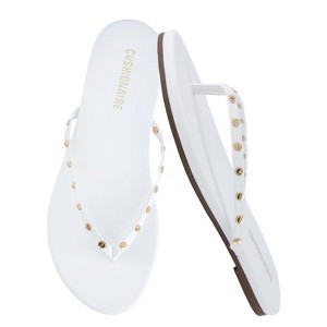 CUSHIONAIRE Confetti Women’s Studded Flip Flop Sandal – Slip-On Thong with Memory Foam & Stylish Rivet Strap - 1 of 4