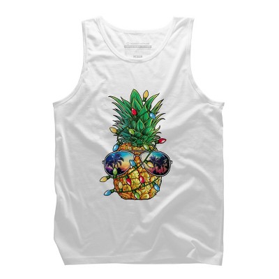 Men's Design By Humans Pineapple Christmas Tree Lights Xmas Men Gifts Sunglasses T-Shir By NekoShop Tank Top