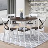 VYNXARIA 2 Pieces Set Dining Side Chair Rustic Modern Farmhouse Design Retro Design With Metal X Design - 2 of 4