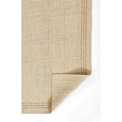 Natural Striped 8' x 10' Handloomed Wool and Synthetic Rug