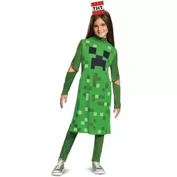 Minecraft Creeper Girl Classic Child Costume, Large (10-12)