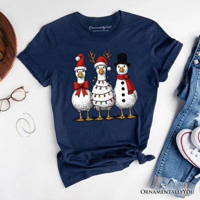 Vintage Christmas Silly Goose T-Shirt, Snowman Spoof Winter Tee | OrnamentallyYou