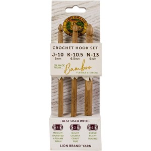 Lion Brand Bamboo Crochet Hook Set-Sizes J/10mm To N/13mm - 1 of 2
