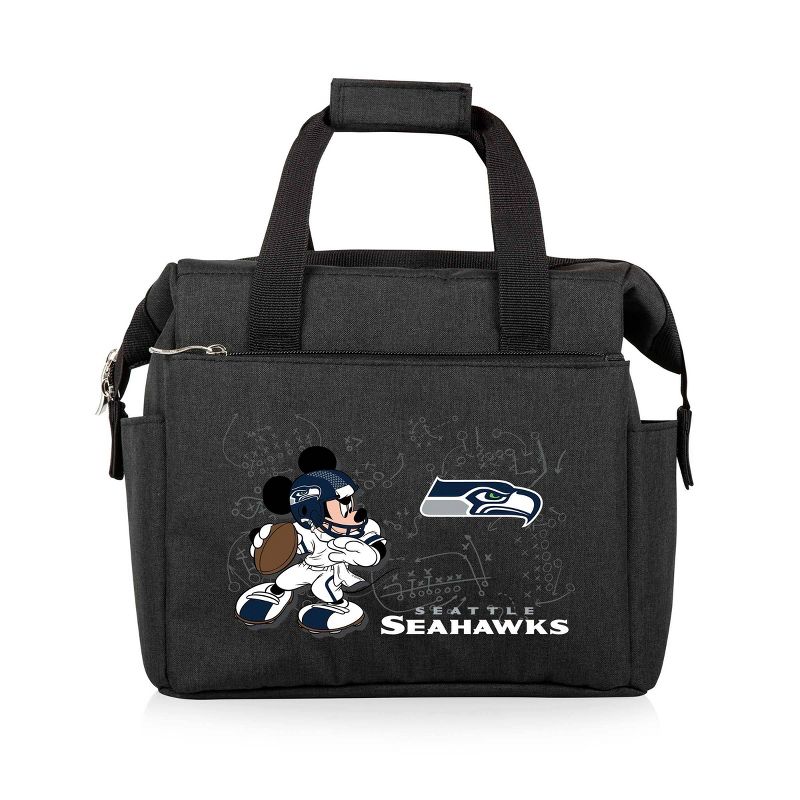 NFL Seattle Seahawks Mickey Mouse On The Go Lunch Cooler - Black, 1 of 6
