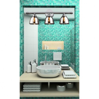 Polished Chrome 3-Light Dimmable Vanity Fixture