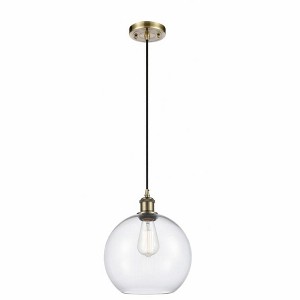 Athens - 1 Light Cord Hung Mini Pendant In Industrial Style-13 Inches Tall and 10 Inches Wide - 1 of 1
