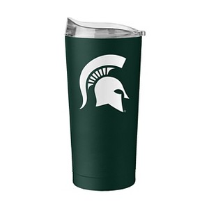 NCAA Michigan State Spartans 20oz Powder Coat Tumbler: Portable Drinkware, Steel & Plastic - 1 of 2