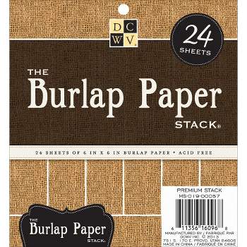 DCWV Single-Sided Specialty Stack 6"X6" 24/Pkg-Burlap, 6 Designs/4 Each