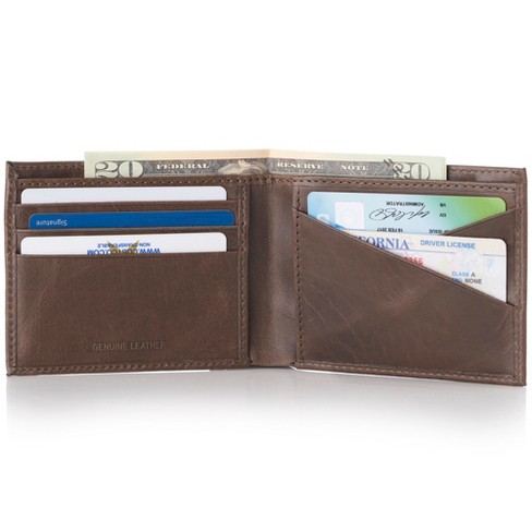 Double Diamond Mens Rfid Bifold Wallet With Divided Bill Section : Target