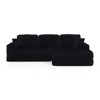 TiramisuBest 108" L Shape Modular Sectional Sofa Corduroy Compressed Couch Left/Right Seat Unfolds Queen Bed Living Room Bedroom Space Saver - 2 of 4