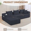 Bosmiller Modular Sectional Sofa with L-Shape Chaise, Corduroy Boneless Couches for Living Room, No Assembly - 3 of 4