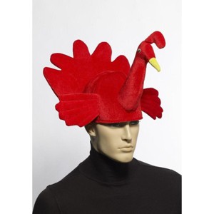 Forum Novelties Plush Red Turkey Costume Hat Adult - 1 of 2