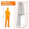 Kumasinova 90"H Pyramid Patio Heaters,48000 BTU Outdoor Heater with Wheels and Ignition,Patio Heater with 45° Auto Shut-Off - 4 of 4
