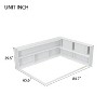 NicBex Full Size Kids Montessori Bed with L-shaped Bookcases,Floor Bed with Sliding Doors,Toddler bed for Bedroom Playroom,Gray/White - 3 of 4