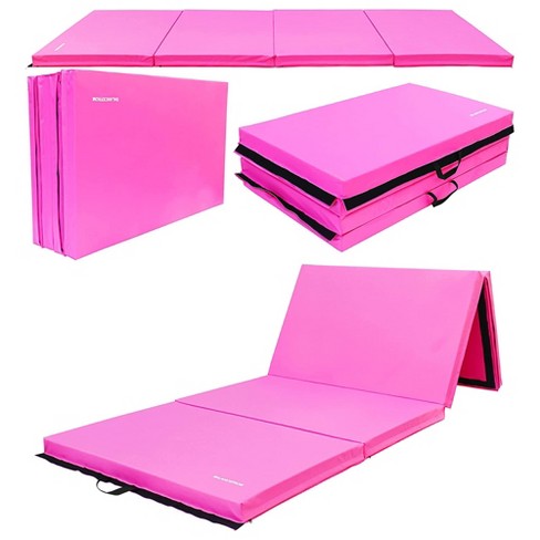 Pink folding best sale gym mat