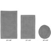 Edge Bath Rug 100% Premium Cotton Ultra-Soft Water Absorbent Tufted Solid Reversible 3 Piece Bathroom Rug Set for Machine Washable Bathmat - 2 of 4
