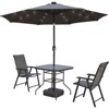 LeisureMod Outdoor Patio Umbrella with Base Sierra Collection - 3 of 4
