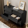 Hooseng Chests of Drawers, Dresser with 6 Drawers Farmhouse Wood Dresser, Modern Dresser Storage Organizer for Living Room, Entryway, Hallway - 4 of 4
