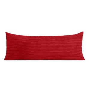 Sweet Jojo Designs Body Pillow Cover (Pillow Not Included) 54in.x20in. Corduroy Burgundy Red - 1 of 4