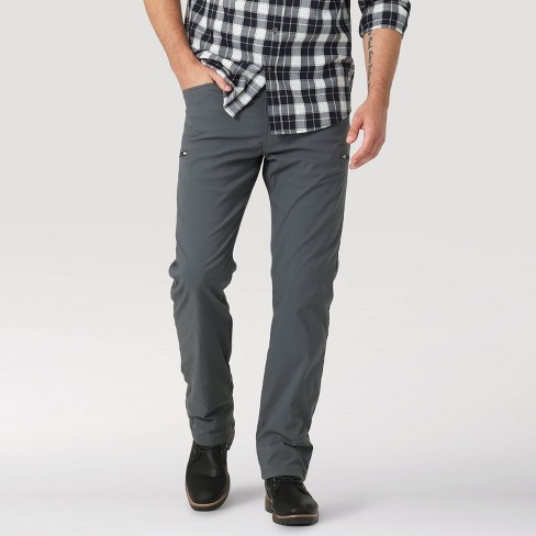Wrangler Men's Atg Fleece Lined Straight Fit Five Pocket Pants - Dark Gray  38x32 : Target