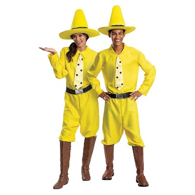 Disguise Adult Curious George Person in the Yellow Hat Costume