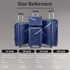 NAYSAYE Luggage Sets 4 Piece 14 20 24 28 Expandable Lightweight PP Suitcase with 4 Double 360 Degree Spinner Wheels TSA Lock, Blue, 18.3"*10.8"*29" - 3 of 4