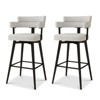 Vipbear Counter Height Swivel Barstools with Back Arms Bar Stools Set of 2 Modern Upholstered for Kitchen Island,Dining Room,Home Bar - 2 of 4