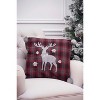 C&F Home 18" x 18" Frosty Deer Plaid Embellished Christmas Throw Pillow - 4 of 4
