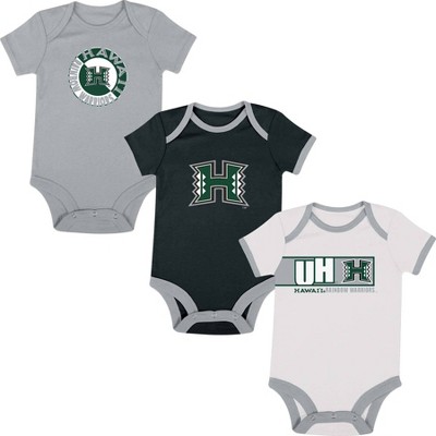 NCAA Hawaii Rainbow Warriors Infant Boys' 3pk Bodysuit