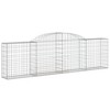vidaXL 4-Pcs Gabion Basket Set - Galvanized Iron, Sound-Insulating, for Outdoor Garden/Patio, 118.1" x 11.8" x 31.5"/39.4" - 3 of 4