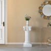 Uniquewise Fiberglass White Plinth Roman Column Ionic Piller Pedestal Vase Stand for Wedding or Party, Living Room Decor - Photography Props - 3 of 4