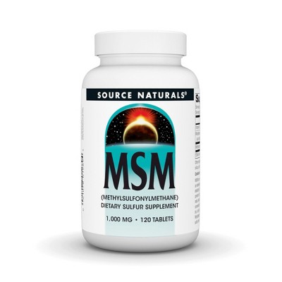 MSM 1000mg by Source Naturals, Inc.  -  120 Tablet