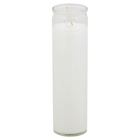 St Jude Candle Clear Glass White - Case of 12 - image 1 of 2