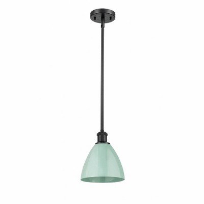 Plymouth Dome - 1 Light Stem Hung Pendant In Industrial Style-9.25 Inches Tall and 7.5 Inches Wide